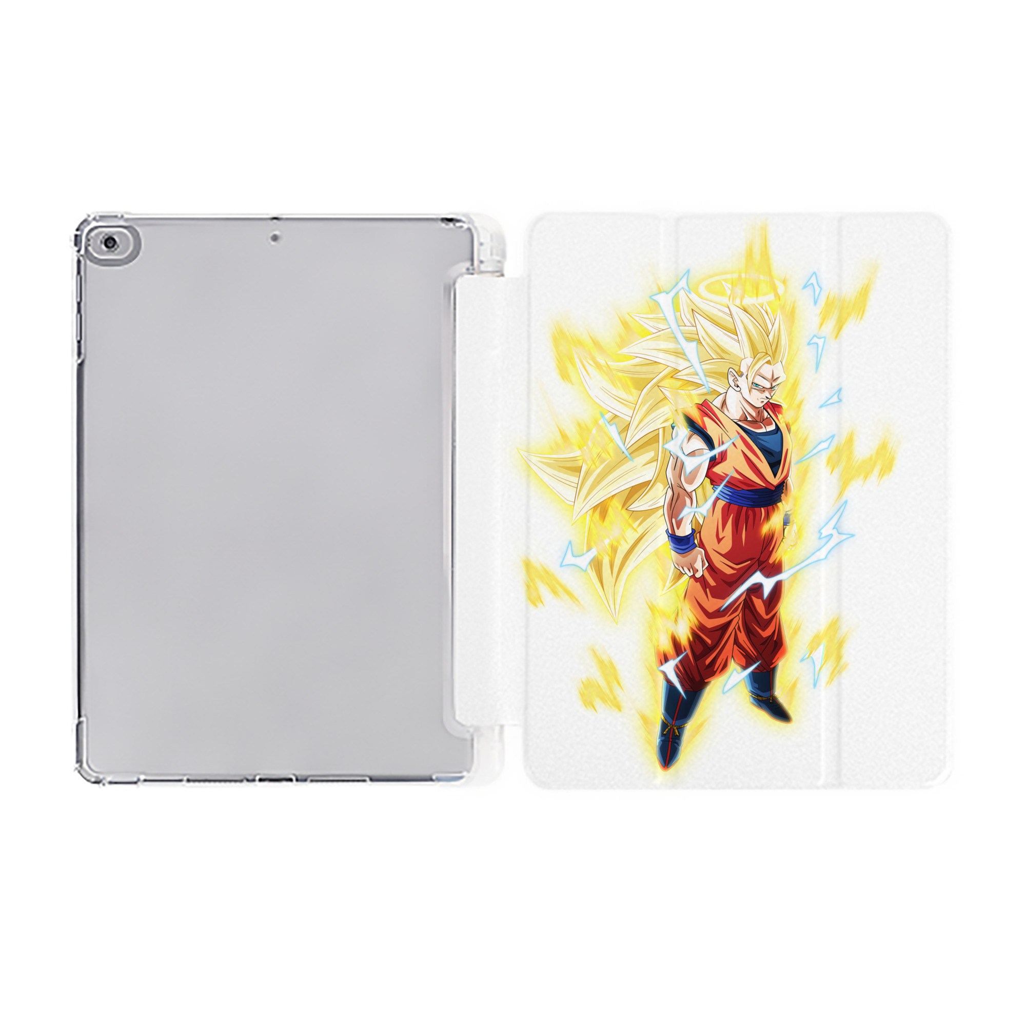 （画像用） ドラゴンボール 孫悟空（そん ごくう）Son Goku カカロット DRAGON BALL Kakarotto IPad ケース ペン収納付き 三つ折りスタンド PUレザー×シリコン 対応機種9.5/10.5/10.9インチ